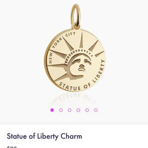 New York City JET SET CANDY charm NYC Statue of Liberty Gold Vermeil